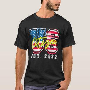 Camiseta US Citizen Est 2022 American Flag Estados Unidos d