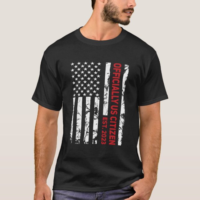 Camiseta Us Citizen Est 2023 New American Citizenship Test (Frente)