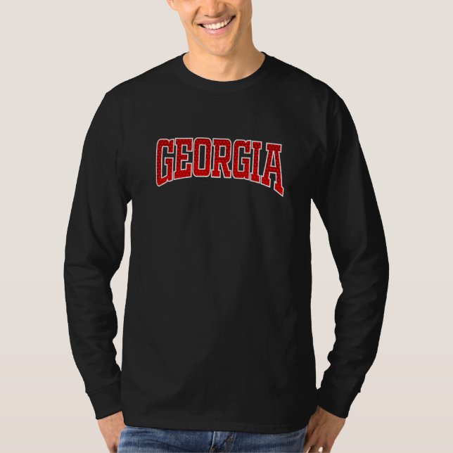 Camiseta US City Georgia Throwback American Hex Pattern Des (Frente)