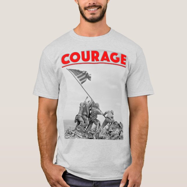 Camiseta US COMBAT SQUAD COURAGE - Batalha de Iwo Jima (Frente)