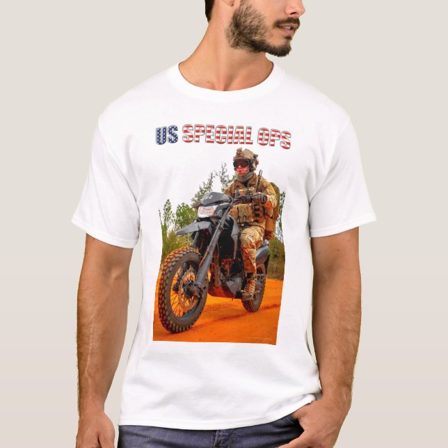 Camiseta US COMBAT SQUAD - Motocicleta de Operações Especia (Frente)