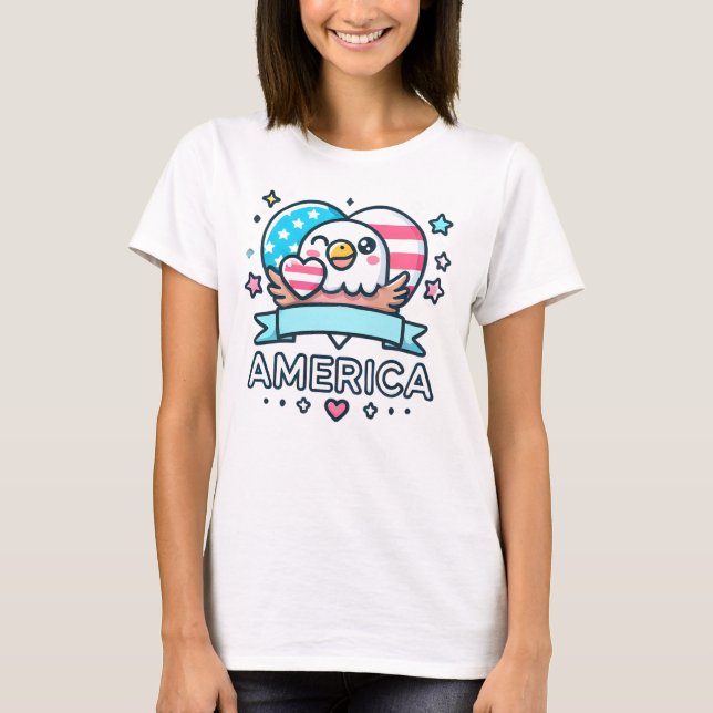 CAMISETA US CUTE EAGLE (Frente)
