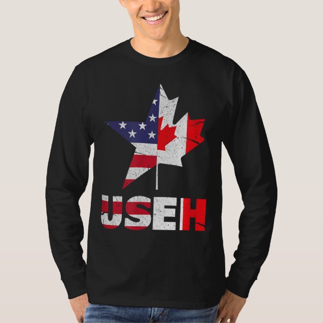 Camiseta US EH Funny Canada Flag Americano (Frente)