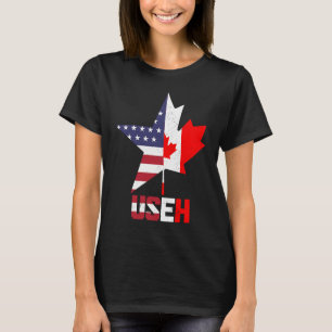 Camiseta US En Canada Canadian American Flag Pride Patrioti
