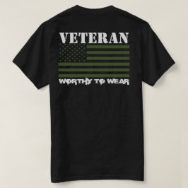 Camiseta US Flag ARMY TRIDENT GRN- Veteran - digno de ser V