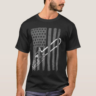 Camiseta Us Flag Chainsaw Woodworker Logger