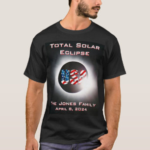 Camiseta US FLAG Elipse solar total, 8 de abril de 2024