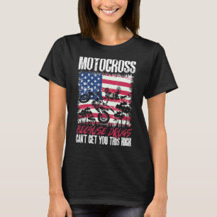Camiseta US Flag MX Motocross porque as drogas não podem te