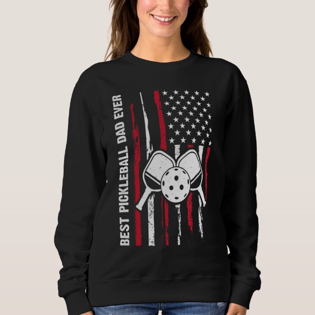Camiseta US Flag Pickleball Player Paddleball Lover_1 (Frente)