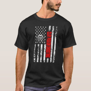 Camiseta US Flag Sports Patriotic Clay Pigeon Shoo