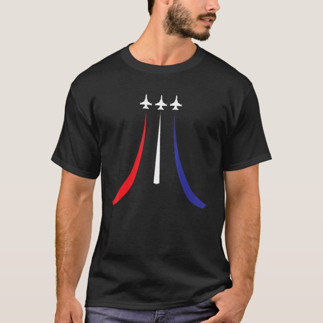 Camiseta US Jets Flag Patriotic American Happy 4th Of July  (Frente)