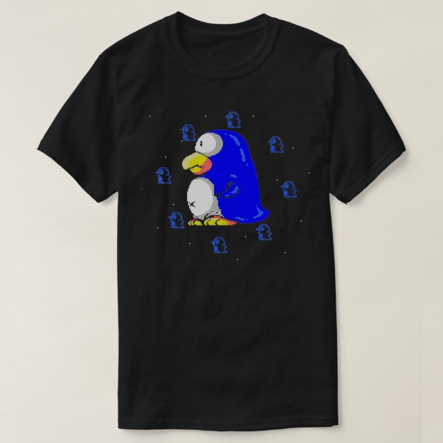 Camiseta US Konami Parodius Penguin Power 01 (Frente do Design)