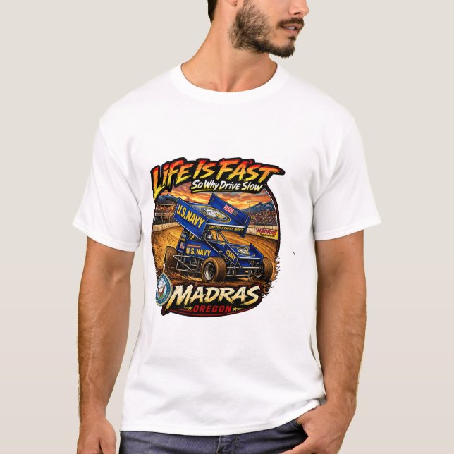 Camiseta US Navy Sprint Car Life Is Fast (Frente)