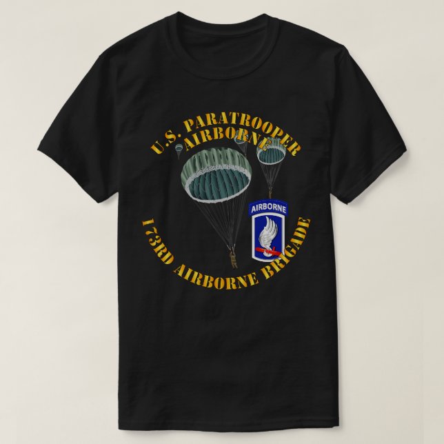 Camiseta US Paratrooper 173.ª Bde (Frente do Design)
