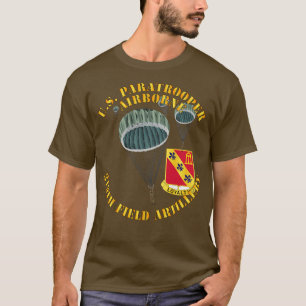 Camiseta US Paratrooper 319º Artilharia em Campo DUI