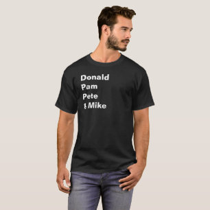 CAMISETA US PATRIOT - DONALD PAM PETE & MIKE