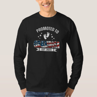 Camiseta US Patriotic Grandma 2023 Shirt, Promoted To Grand