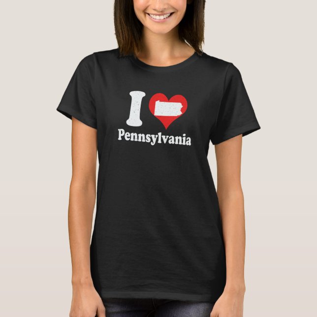 Camiseta US Proud Citizen America Love State I Heart Pennsy (Frente)