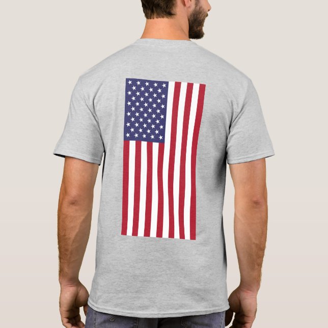 Camiseta US Spyder Ryders - Bandeira dos EUA vertical (Verso)