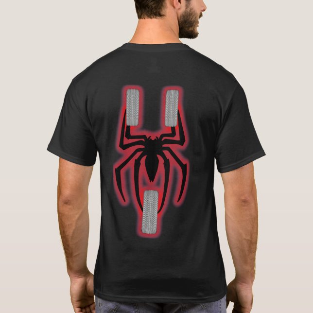 Camiseta US Spyder Ryders - Brilho Vermelho (Verso)