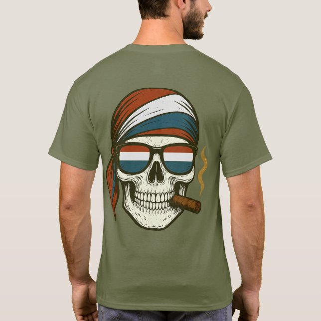 Camiseta US Spyder Ryders - Spyder Skull RWB Scarf Glass 2S (Verso)