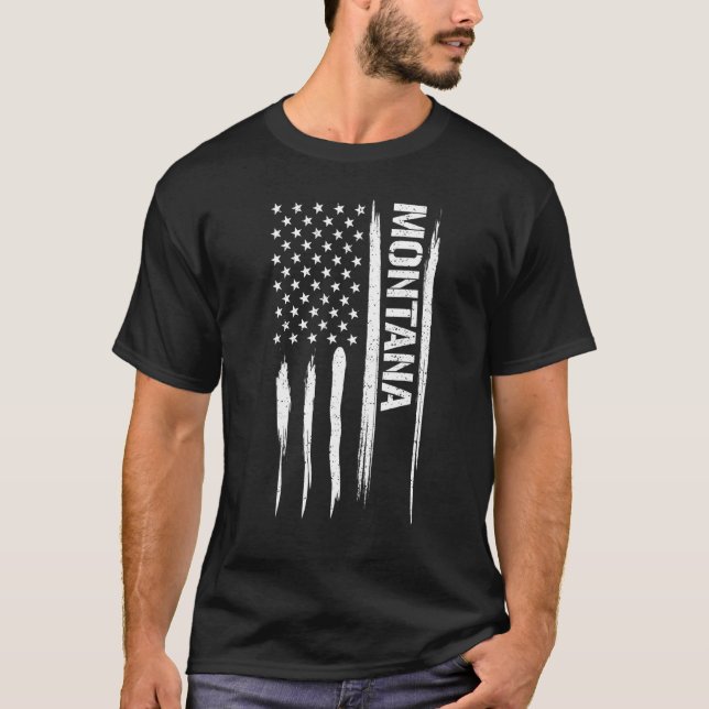 Camiseta US State Montana - American Flag Sayings (Frente)