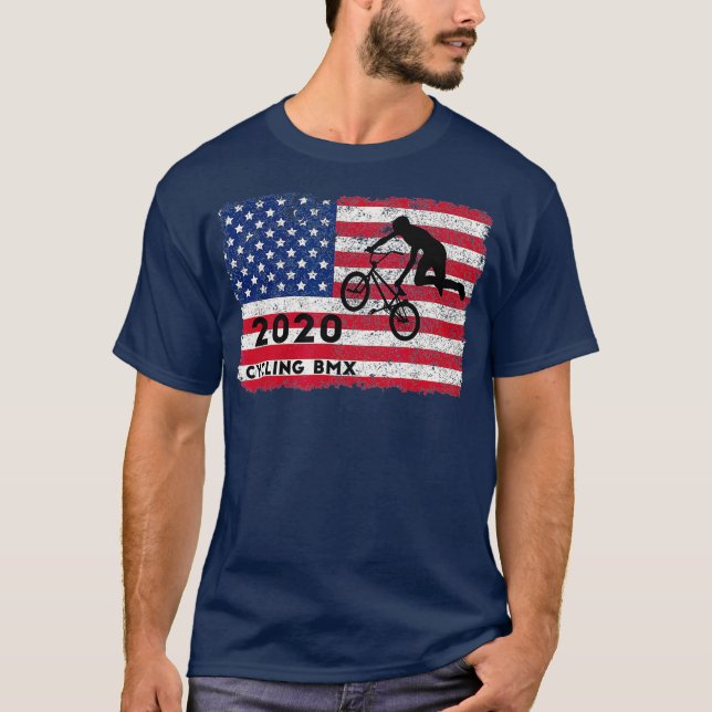 Camiseta USA 2020 American Cycling BMX Bike Motocross (Frente)