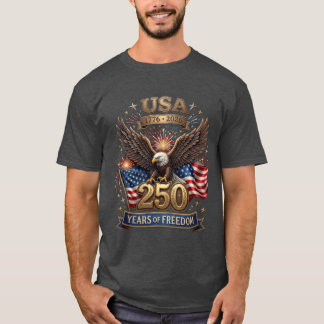 Camiseta USA 250º Aniversário 1776-2026 Águia Careca Patrió
