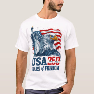 Camiseta USA 250 America's Semiquincentenl Liberty & Eagle