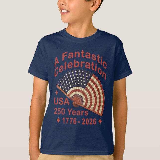 Camiseta USA 250 Years Patriotic Fan Design – 1776-2026  (Frente)