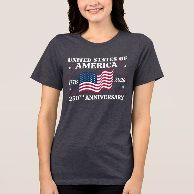 Camiseta USA 250th Anniversary 4th Of July (Frente)