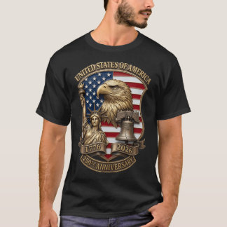 Camiseta USA 250th Anniversary Eagle Patriotic 1776-2026