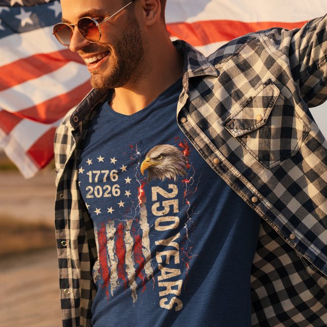 Camiseta USA 250th Year Anniversary Celebration (Criador carregado)