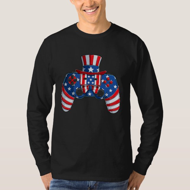 Camiseta USA America Controller For Video Games  Gamers (Frente)
