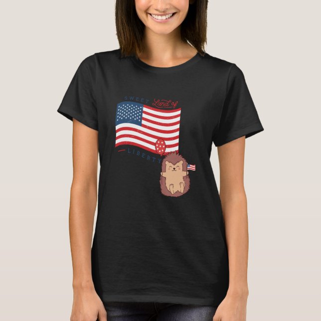 Camiseta USA America Sweet land liberty animals  1 (Frente)
