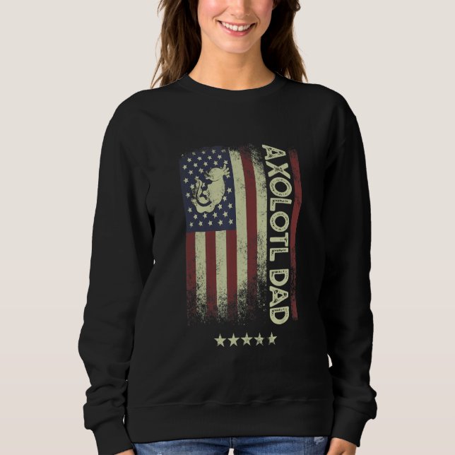 Camiseta USA American Flag  Axolotl Dad 1 (Frente)