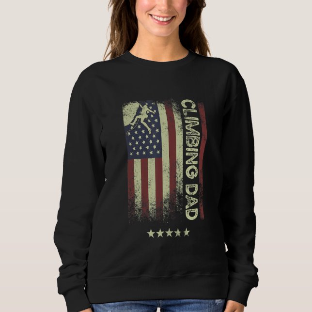 Camiseta USA American Flag  Climbing Dad 1 (Frente)