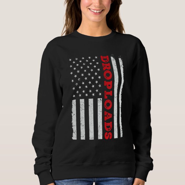 Camiseta USA American Flag Drop Loads Turck Driver Trucker  (Frente)