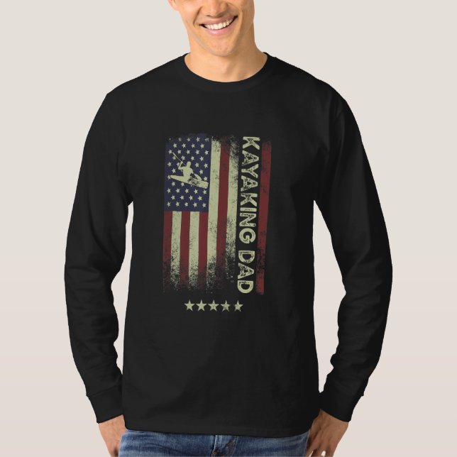 Camiseta USA American Flag  Kayaking Dad 1 (Frente)