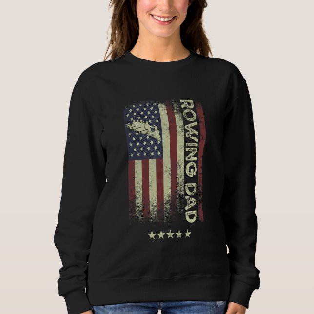 Camiseta USA American Flag  Rowing Dad 3 (Frente)