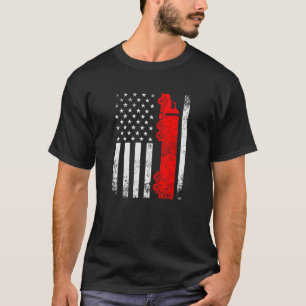 Camiseta USA American Flag Semi Truck Driver 18 Wheeler Tru