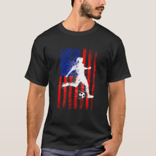 Camiseta USA American Flag Soccer for Girls Women