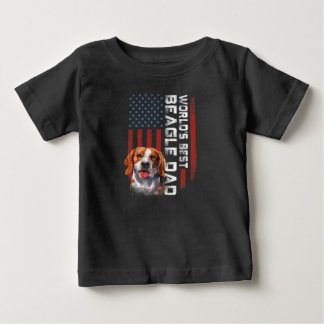 Camiseta usa american flag worlds best beagle dad