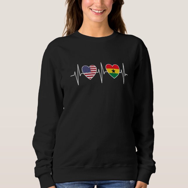 Camiseta USA And Ghana Ghanaian Flag Flags Premium (Frente)