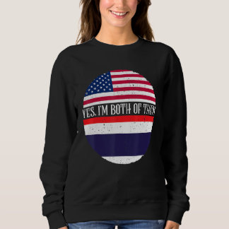 Camiseta USA And Thailand Vintage Flags Yes I'm Both Of Th