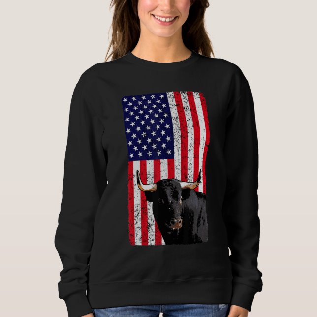 Camiseta Usa Bull Tee American Women Brave (Frente)