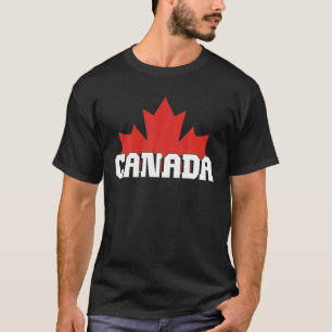 Camiseta USA Canadá Bandeira Para O Dia Do Canadá Americano