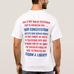 CAMISETA USA CONSTITUTION, FREEDOM & LIBERTY 2020 CITAÇÃO