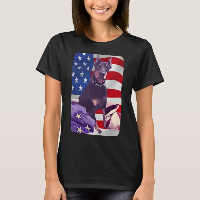 Camiseta Usa Doberman Pinscher (Frente)