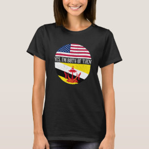 Camiseta USA E Brunei Vintage Sinalizadores Sim Eu sou Ambo